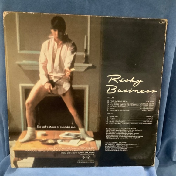 Vintage Vinyl Record Risky Business 1984 Virgin Records - Picture 2 of 4